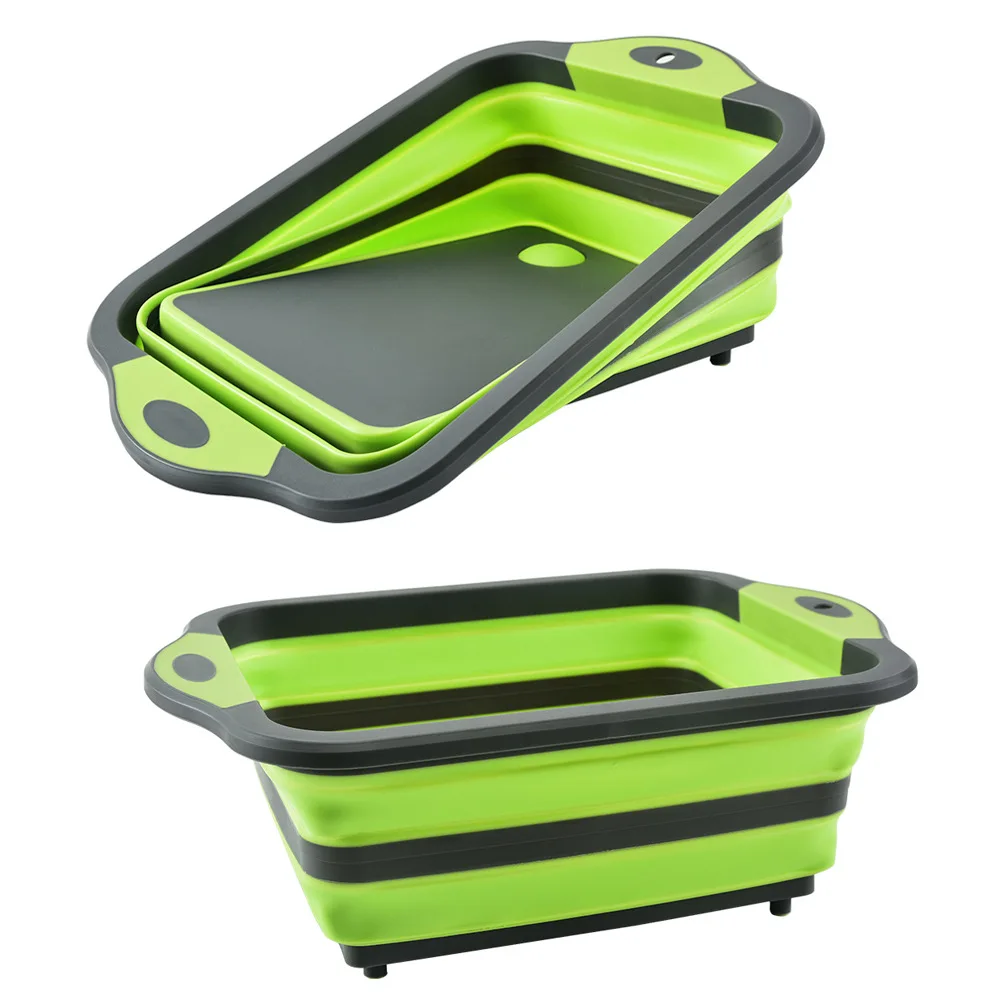 Bassine Pliable, Cuvette Drying Rack Portable Planche À Découper Multifonction Retractable Drain À Laver Panier Bassin Légumier Plateau De Fruits Bassine Pliable, Cuvette Drying Rack Portable Planche À Découper Multifonction Retractable Drain À Laver Panier Bassin Légumier Plateau De Fruits