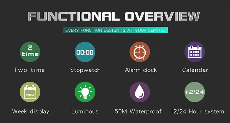 SANDA 3002 mode multi-fonction Sport 50M étanche hommes montre électronique mode lumineux chronographe étudiant montre reloj