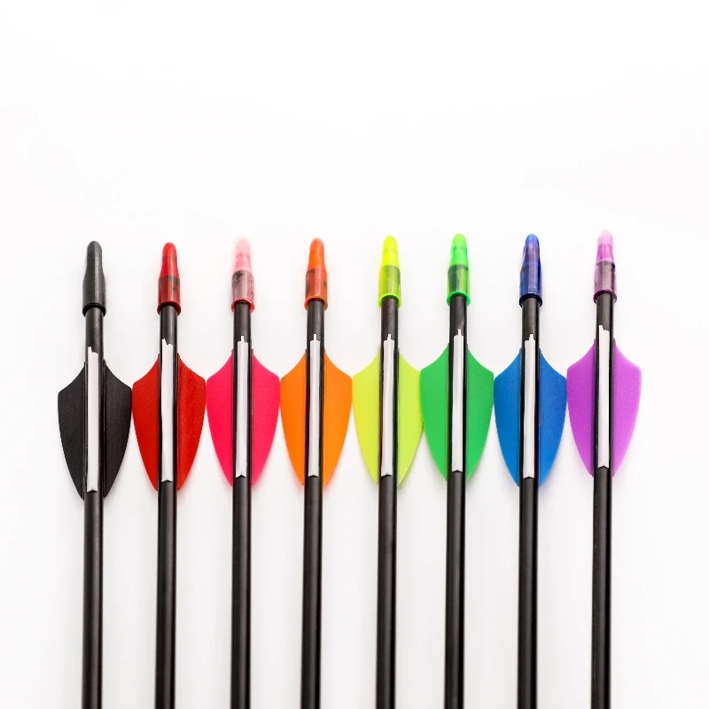 CUPID Archery High Quality Adult Colorful Fletching Vanes Durable Glass Fiber OD 6mm Shaft Arrows for Beginner Teenager