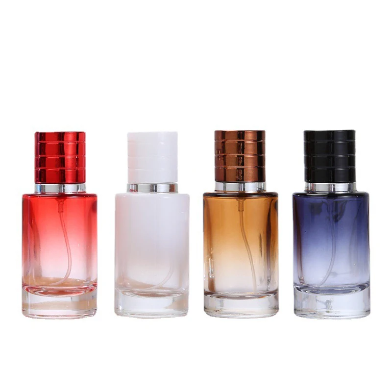 Wholesale 30ml Spray Luxury Perfume Bottle Cylinder Shape Empty Refillable Glass Perfume Bottles With Screw Sprayer Pumps