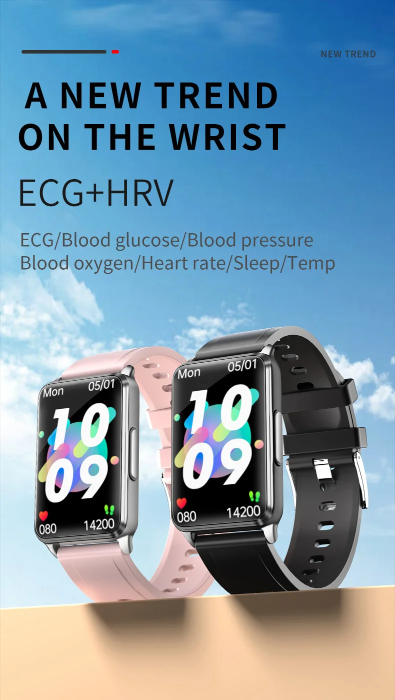 New EP02 Blood Glucose Smart Watch ECG Monitoring Blood Pressure Body Temperature Smartwatch IP67 Waterproof Fitness Tracker (1).jpg