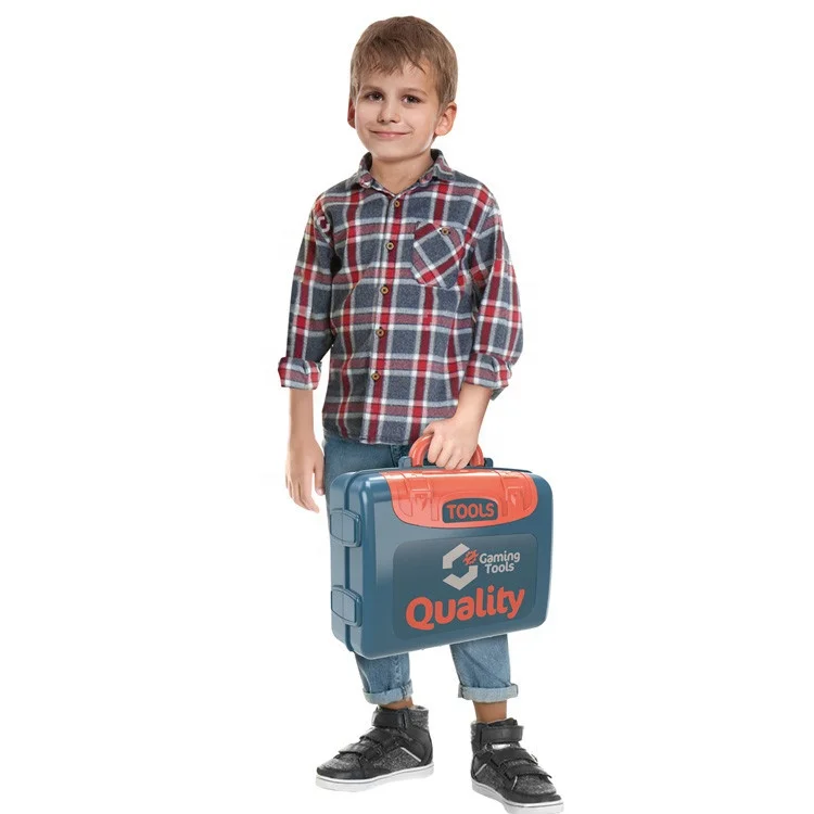 Deluxe Mechanic Suitcase 3 in 1 Kids Plastic Toy DIY Work Shop Repair Pretend Play Tool Table Set