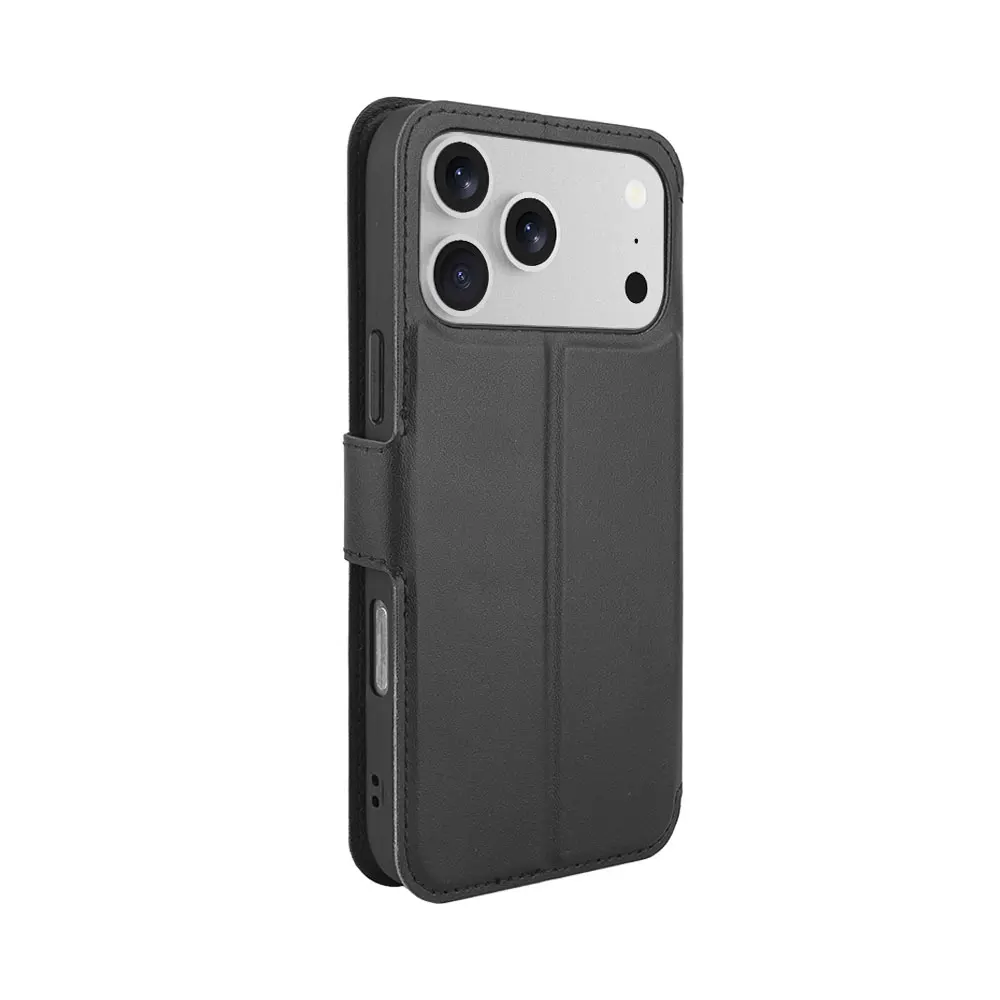 product laudtec fashion business elegant soft mobile phone case with card holder  leather clamshell bag phone case for iphone 17 16 15-5