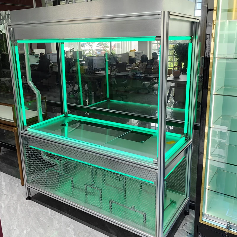 Factory Custom Commercial Display Modern Design Glass Tower Aluminum ...