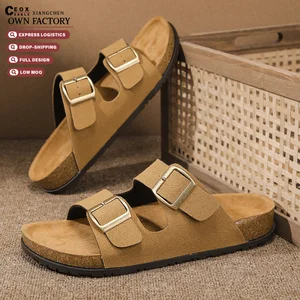 Luxury Designer High Quality Wholesale Custom Open Toe Soft Mule Shoes Slippers Unisex Men's Sole Clog Arch Support