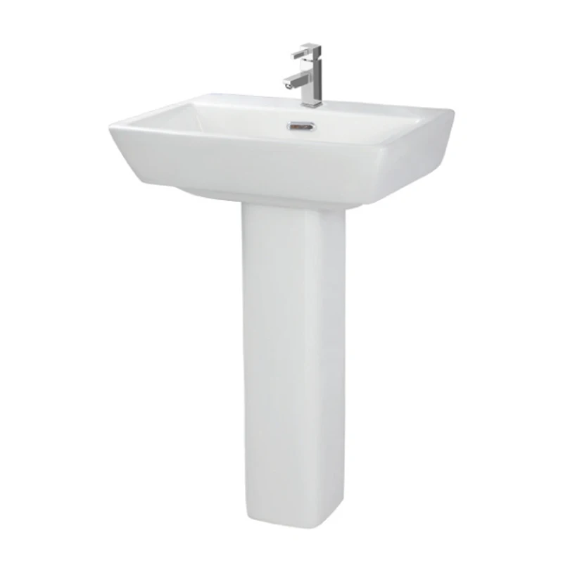 Various Specifications Wash Hand Basin Pedestal Free Standing Basin Lavatory Sink Ceramic Shampoo Rectangular New Wash Basin