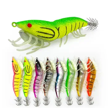 Cheery New Luminous Squid Hook Realistic Bait Shrimp Lure with Soft Feet Plastic Fishing Lure – Soft Lure – view 2