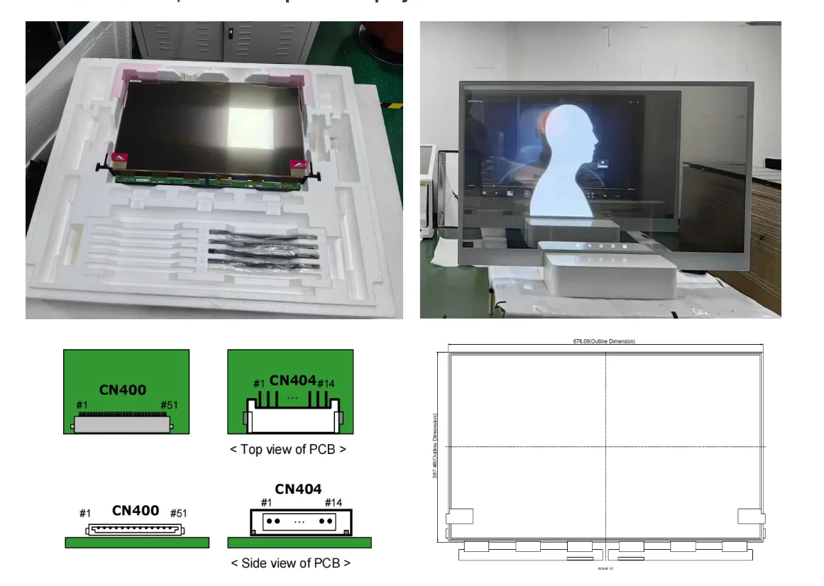 30 inch transparent oled screen LW300PXL-HRT1 Resolution 1366*768 touch screens OLED transparent digital signage and display manufacture