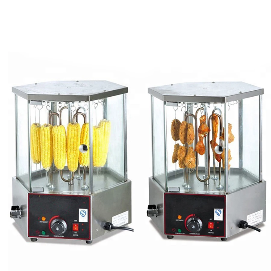 Electric Corn Roasting Machine Stainless Steel Revolve Type Grilled Corn Machine 220V New Condition