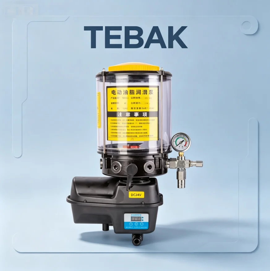TEBAK Automatic Electric Grease Pump 12 380V Fully Automatic Butter Lubricator for Construction Mixer Machinery