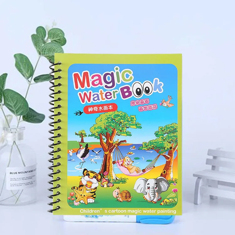 Colourful Magic Water Drawing Book Writing Doodle Book with Magic Pen