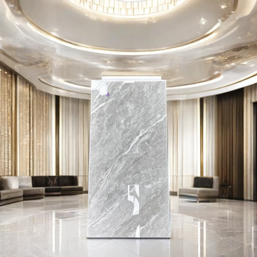Kajaria High Gloss White Porcelain Floor Tiles Modern Design Glazed ...