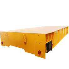 Rail Transfer Cart Railway Trolley Rail Guided Material Transport Equipments Electric Flat Car