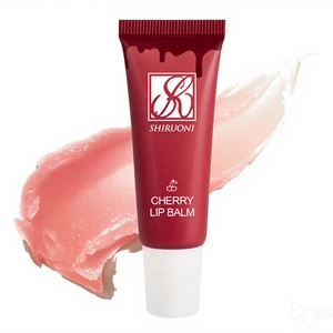Custom Logo Organic Vegan Cherry Vitamin E Repairs Smooth Hydrated Nourishing Lips Balm Natural Lip Care