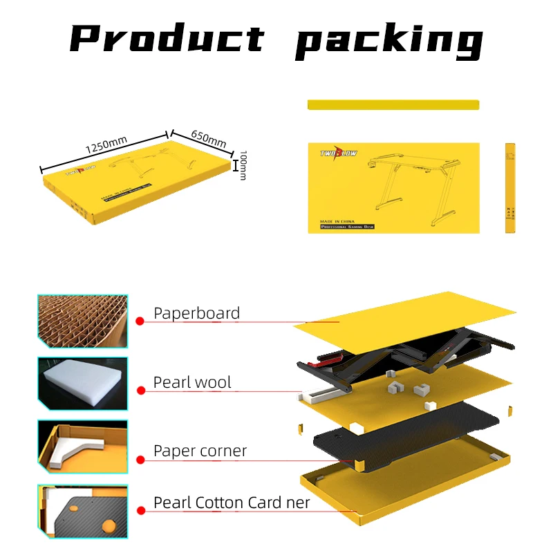 Multifunction Gaming Desk PC Wood Computer Corner Electric Height Adjustable Led Gaming Table for Game Player