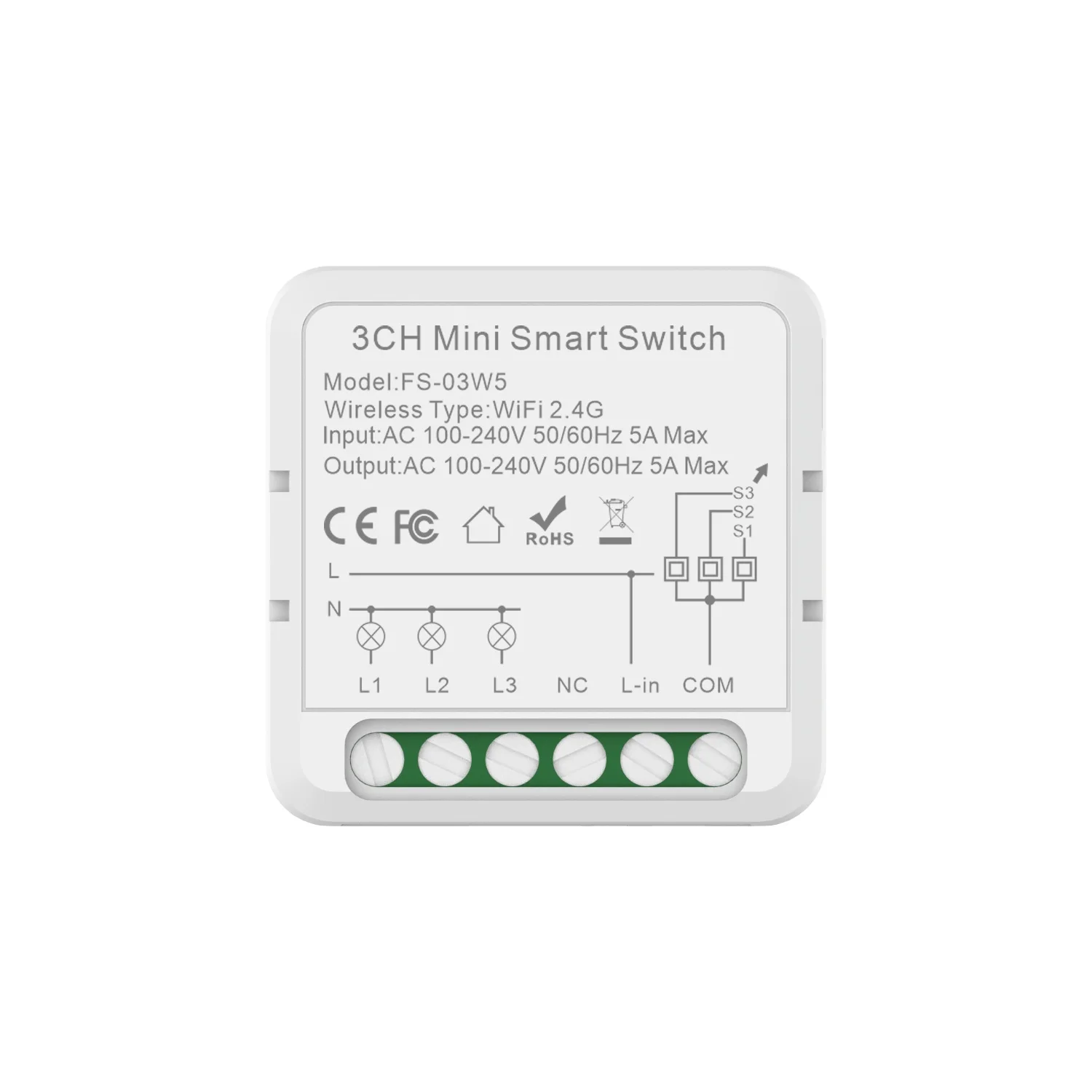 Mini Smart Switch 16A Mini Smart Light LED Switch Module Wholesale Matter Over Wi-fi