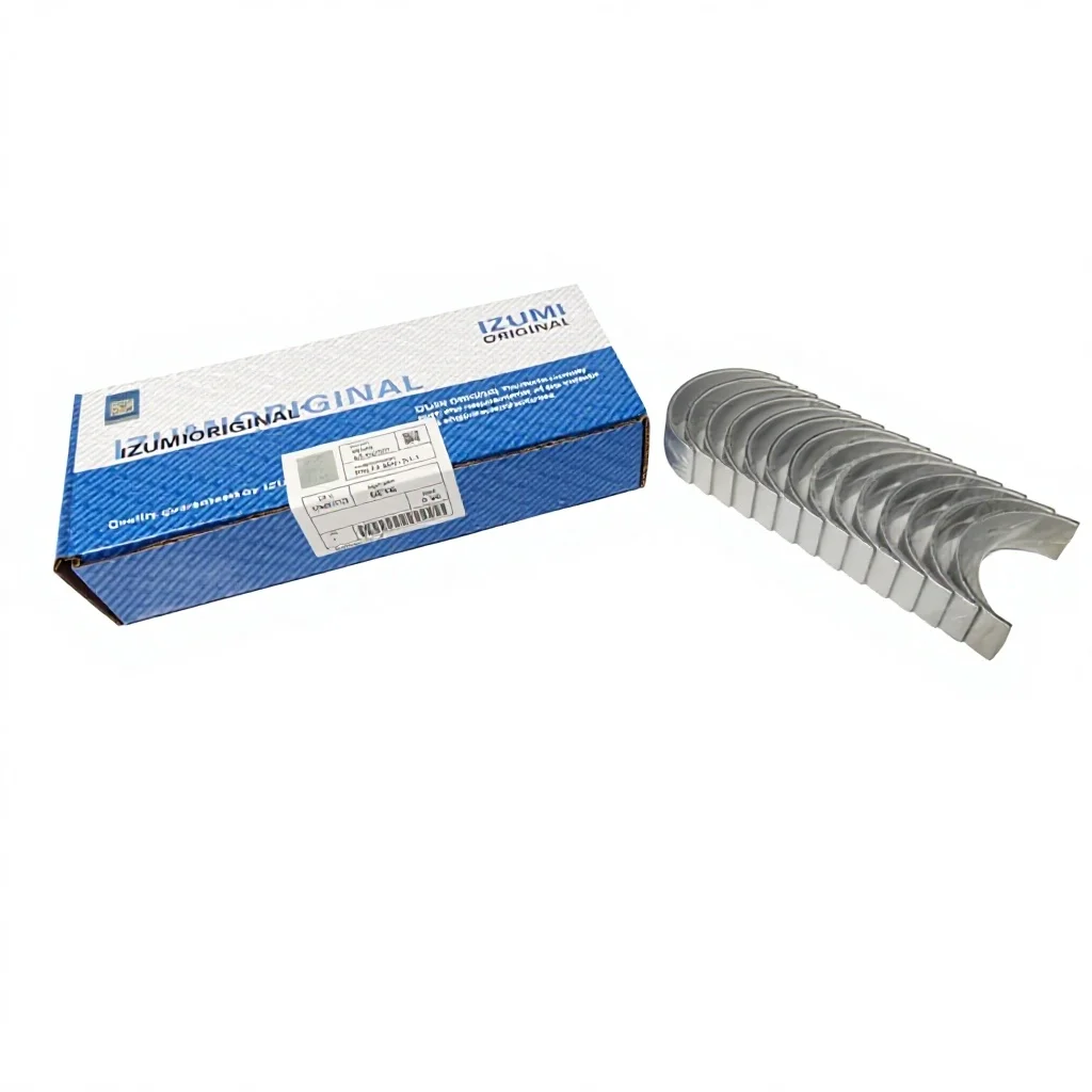 แบริ่งหลักของเครื่องยนต์ IZUMI ORIGINAL รุ่น DE08 รหัส 140103-00075 และแบริ่งก้านสูบ รหัส 65.02410-0010 ชิ้นส่วนเครื่องจักรก่อสร้าง