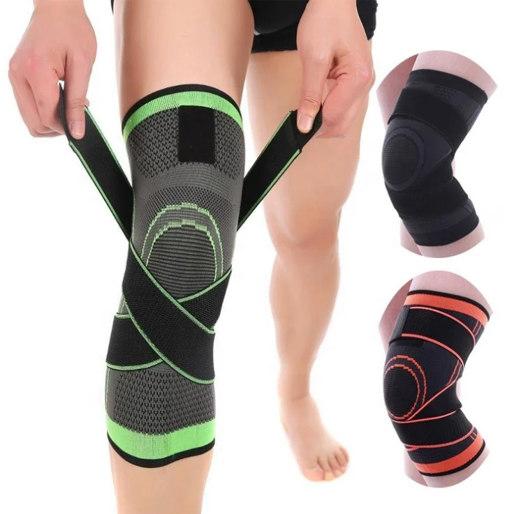 Anti - Shedding Knee Brace Pad Leg Cushion Magic Straps Kneecap Sports Rodilleras Moto  Elastic Adjust Made in China Best Price
