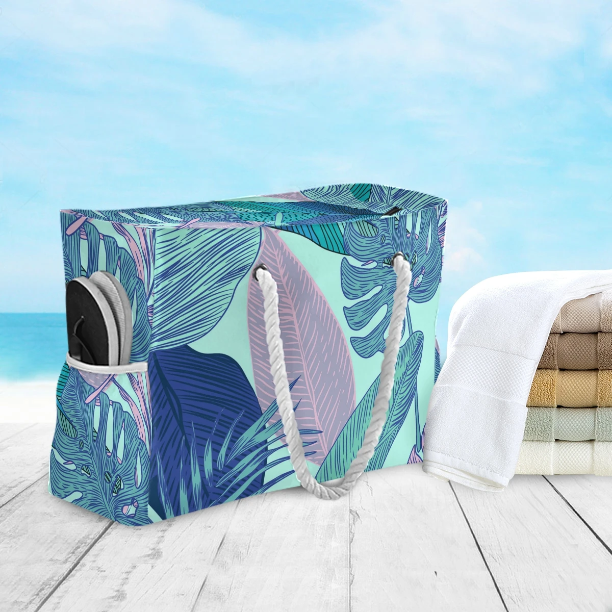 Wholesale Market Shopper Bag Oversize Reusable Larger Shoulder Tote