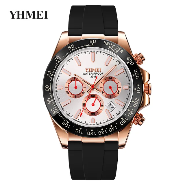 Wholesale Fashion Brand Silicone Strap Quartz Sport Men Watch Luxury Brand Waterproof Men Wrist Watches