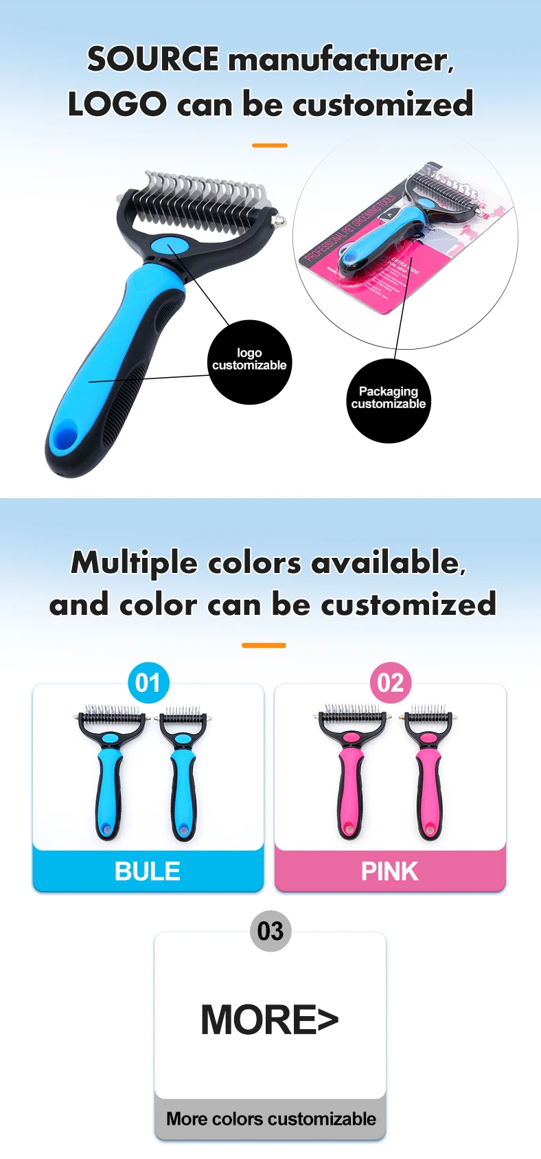 Curated visual reference: Gallery Detail: Soradd Pet Grooming Brush