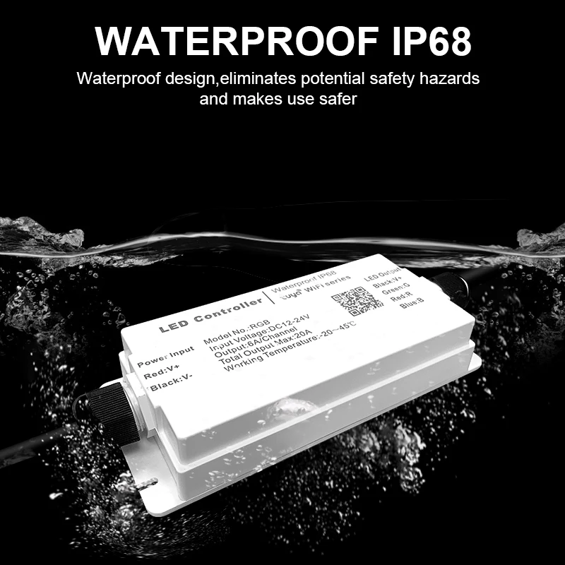 Waterproof IP68 RGB RGBW Wireless Remote Controller for LED Strips