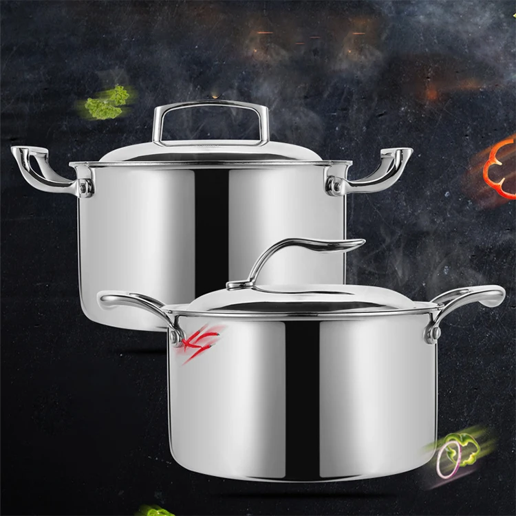 Современная Подающая Промышленная большая кастрюля из нержавеющей стали, 3 уровня, кастрюля для супа и стока, стильный набор кастрюль для приготовления пищи, контейнер для подогрева супа