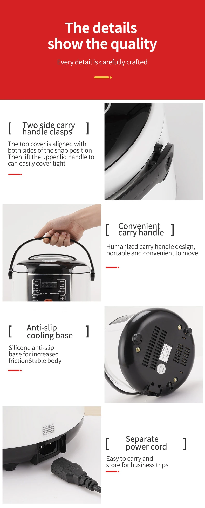 12v 24v 220v Mini Rice Cooker Car Truck Soup Porridge Cooking Machine Food Steamer Electric Car