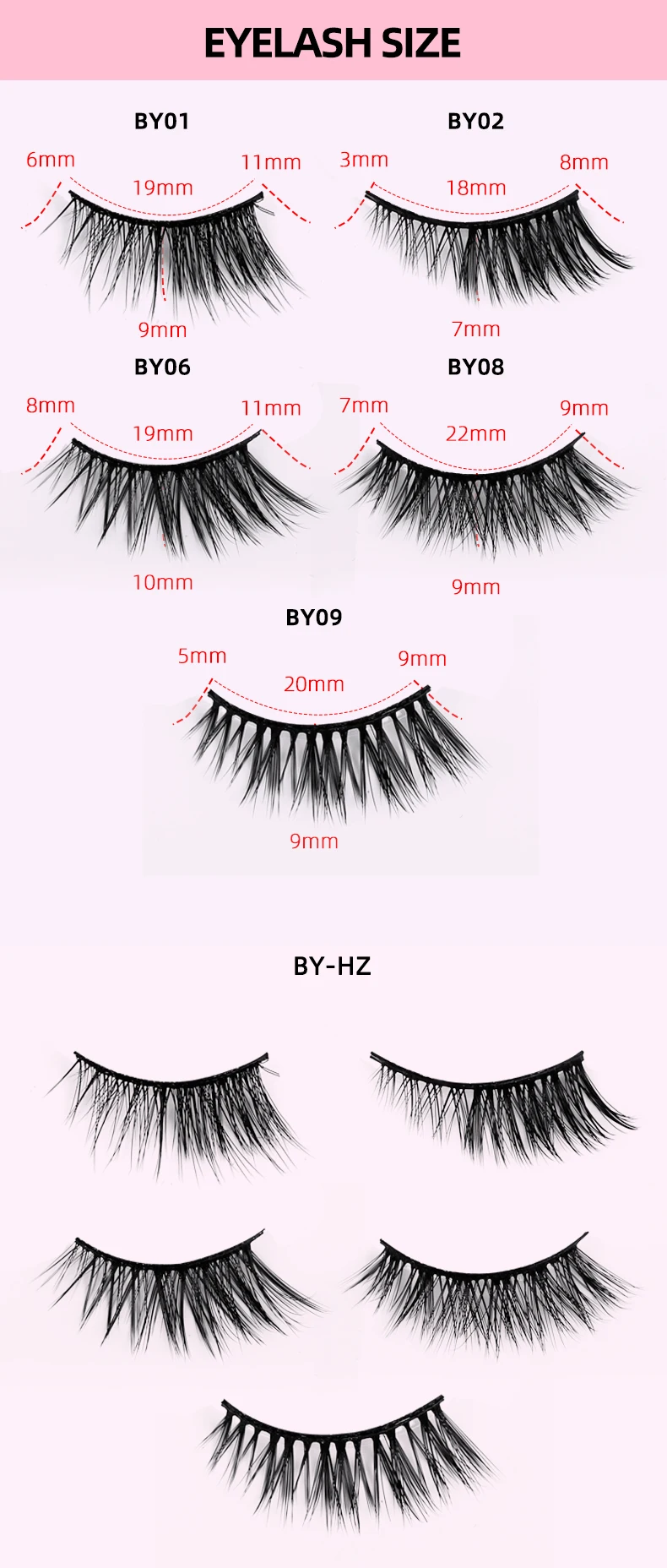 6d Half Natural Lashes Handmade Fox Eye Silk Cat Eye Cils Fluffy Wispy ...