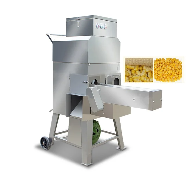 Automatic commercial type kitchen fresh corn kernel shredder transfer corn threshing machine