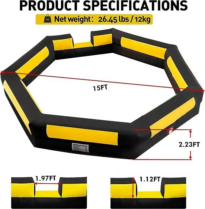 15ft 20ft Portable Pvc Blow Up Inflatable Gaga Ball Pit Inflatable Foam