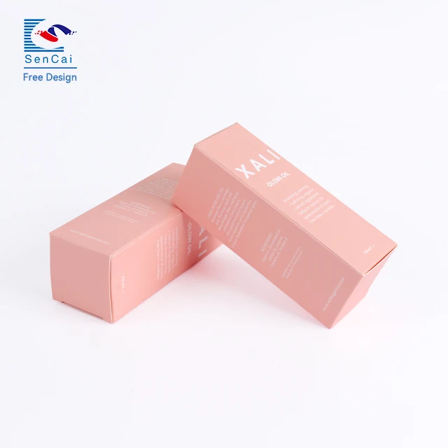 Factory Price Customized Logo Recycle Material Skincare Gift Pink Art Paper Luxury Box Double Truck Box supplier