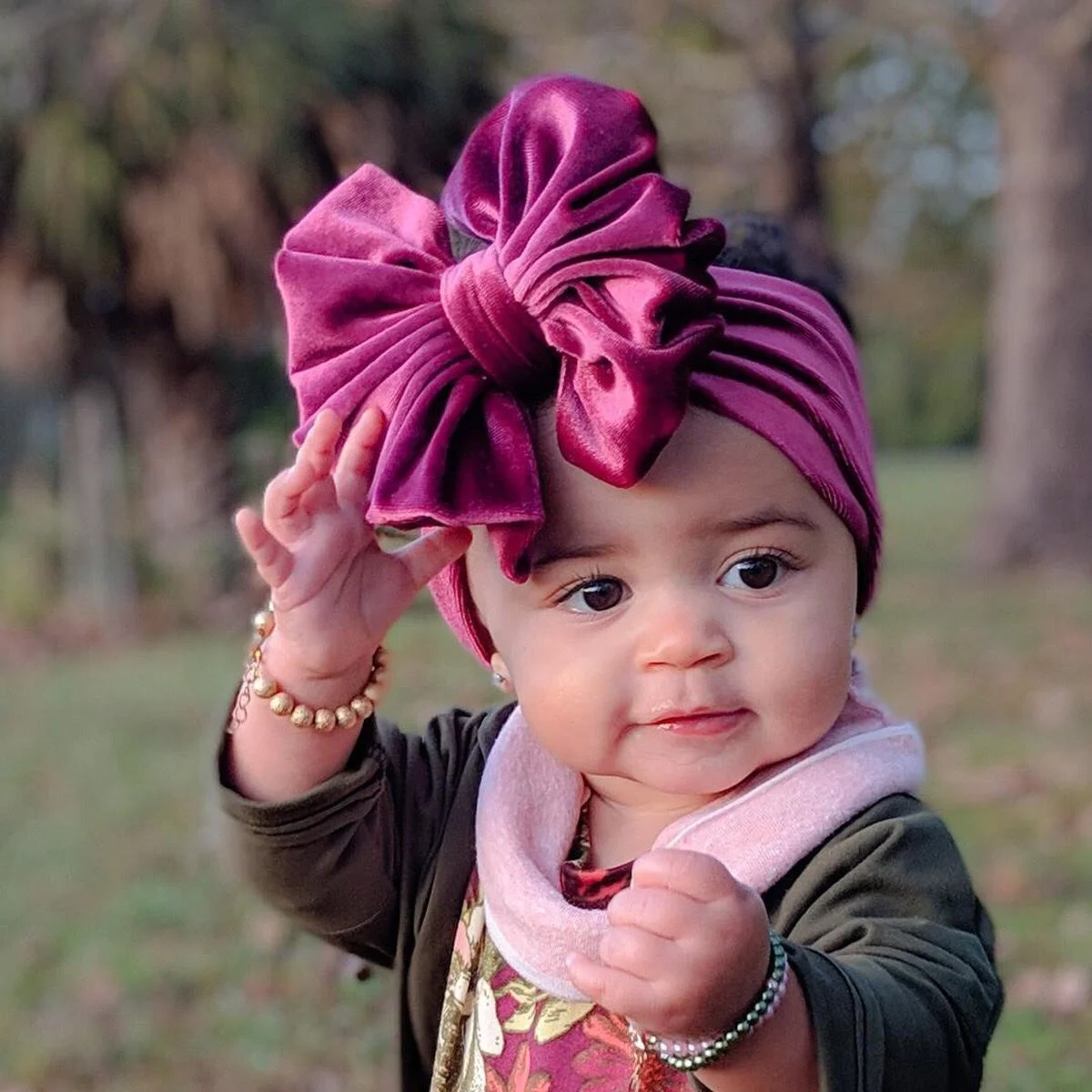 JMITHA Bebe diademas pelo turbante venda del oído de atado accesorio elástico del pelo para nodo de bebé chica banda 15 piezas 