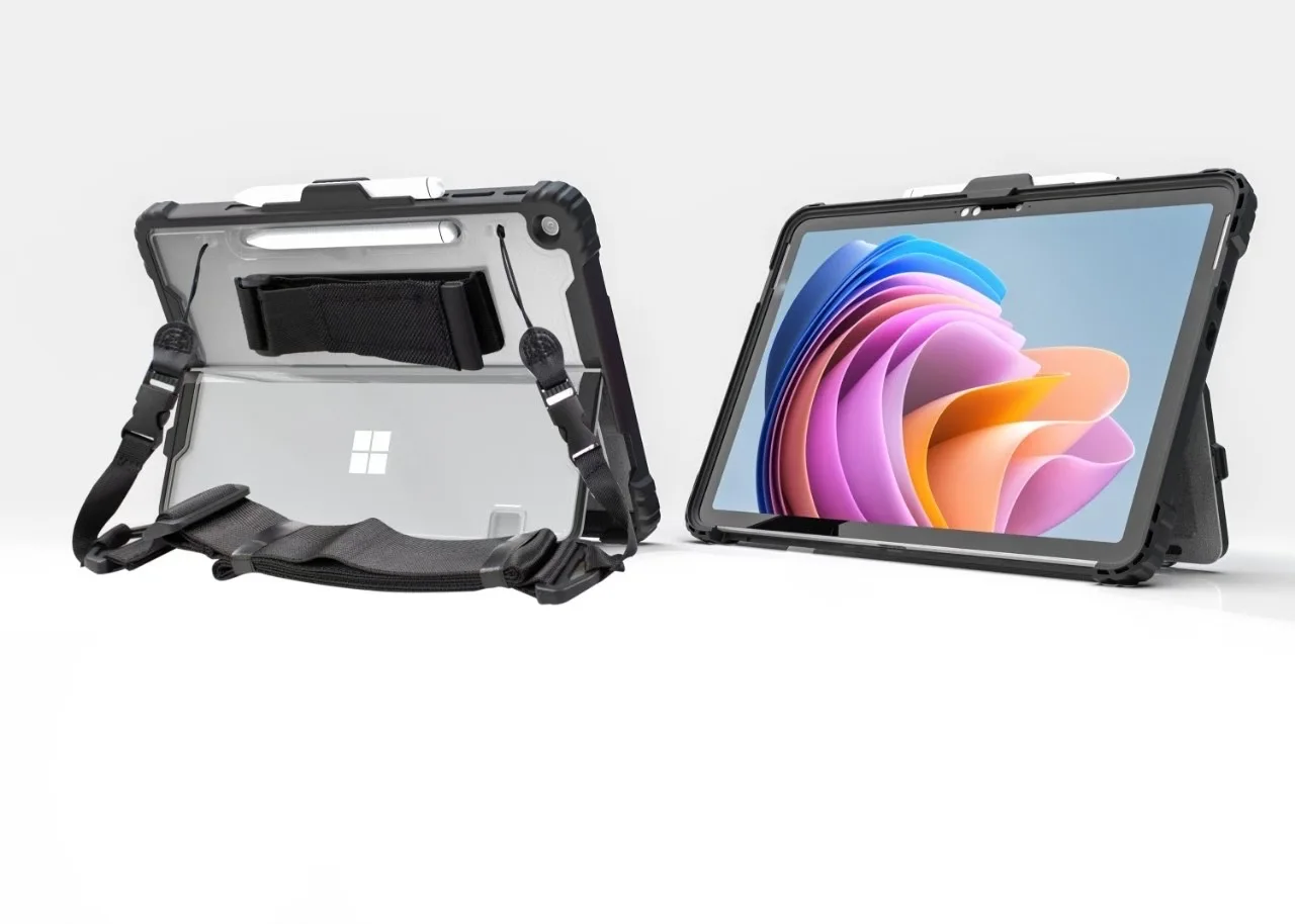product laudtec protective cases for microsoft surface pro 12 inch shockproof back cover removable hand grip belt shoulder strap pbk297-4