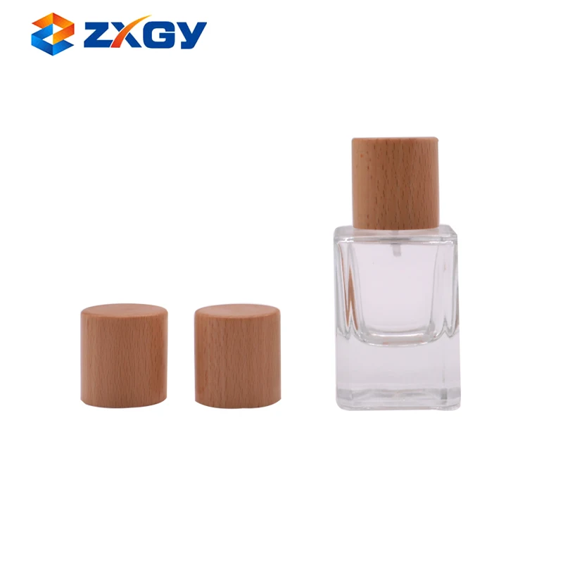 New Design Beech Wood Glass Perfume Bottle Wooden Caps Varnish Natural  Wooden Lid Glass Jar Square Glass Perfume Lid - China Perfume Bottles,  Glass Perfume Bottle