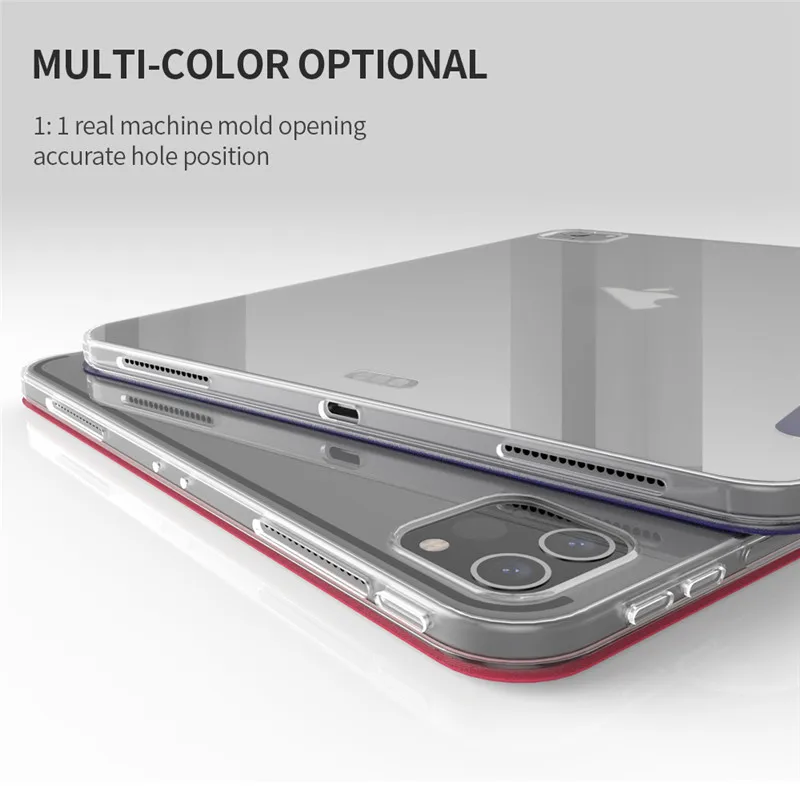 Чехол для планшета iPad Pro 11 дюймов, чехол из искусственной кожи, Магнитный умный Мягкий защитный чехол из ТПУ для задней панели ipad Pro11, чехол