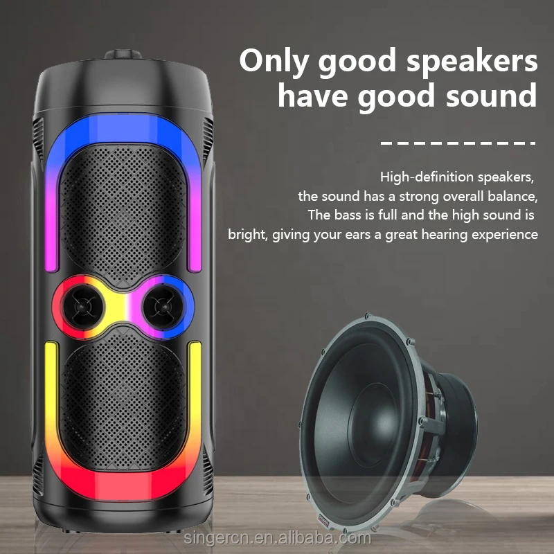 ZQS6231 Portable Wireless Speaker with Microphone Lights