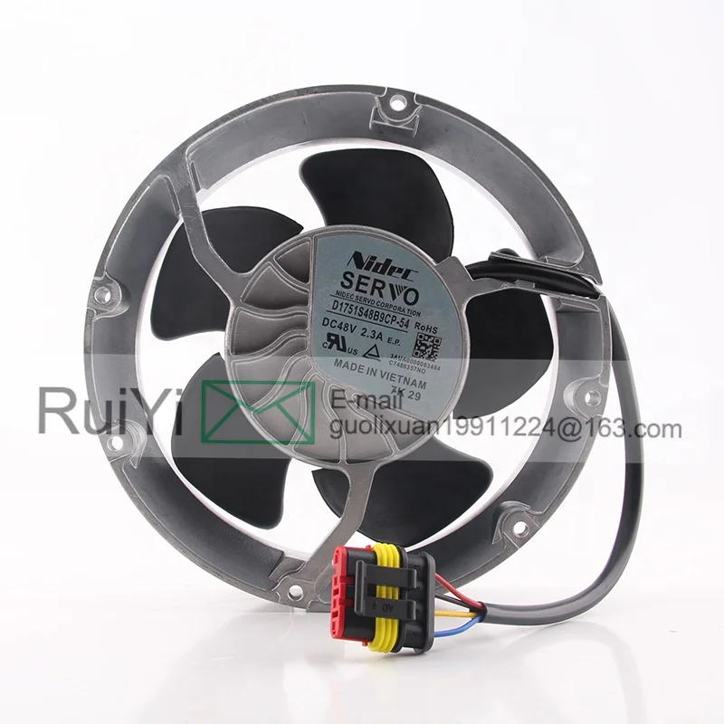 Original Nidec SERVO 12V 48V DC48V 2.3A EC AC 17CM Fan