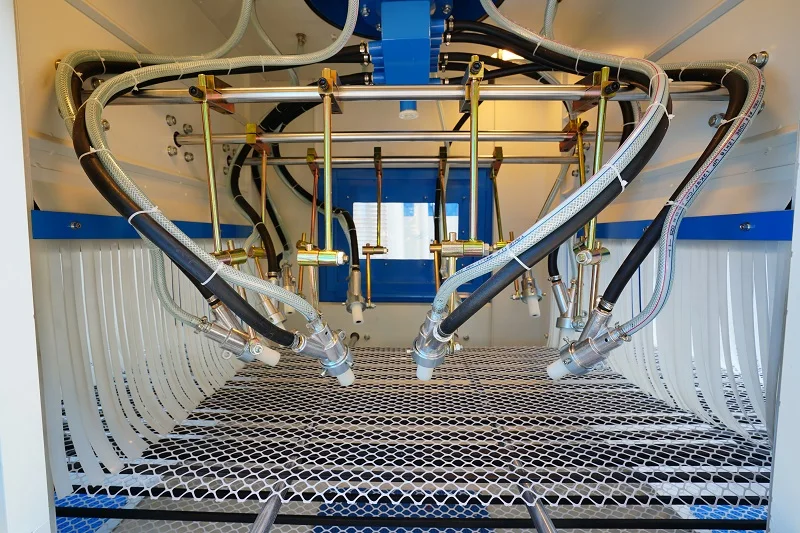 Pass Through Automatic Sandblaster Automated Sandblasting Machine for Long Parts