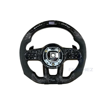 Carbon Fiber Suede Led Steering Wheel For Mercedes Benz Agm W213 W205 W167 W204 W222 W207
