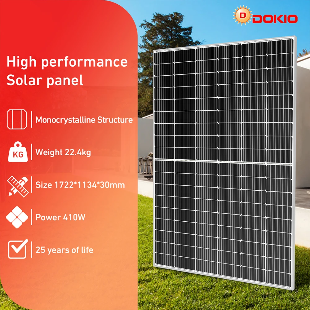 Dokio Balcony Power Plants Kit 400w800w Solar Panels With 800w Inverter Waterproof Solar System 4264