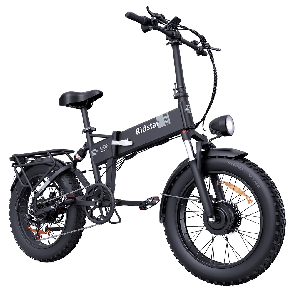 1000W * 2 48V 23AH 20*4 Zoll fette Reifen 49 km/h Ridstar H20 Pro Elektro fahrrad mit hydraulischer Scheiben bremse