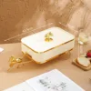 Gilded carriage square fruit platter (creamy yellow)