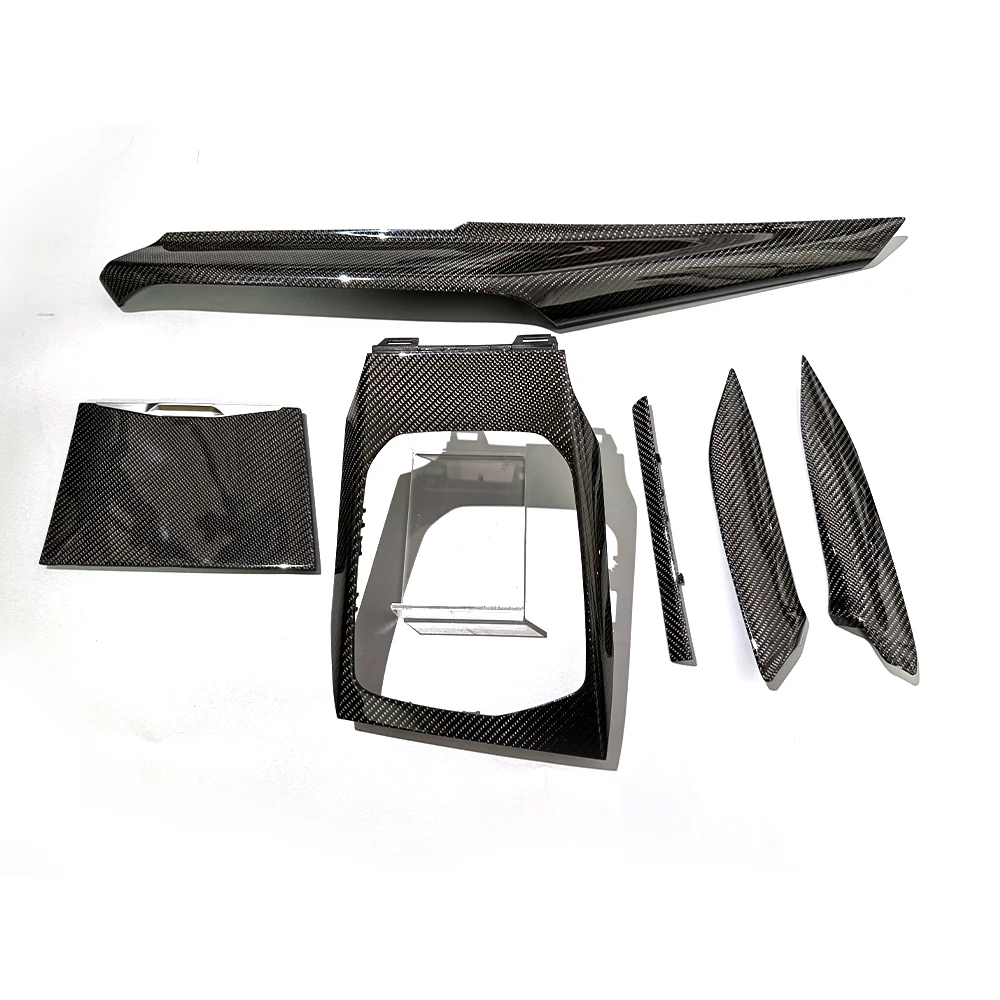 Suitable For 20-25 New BMW Carbon Fiber Center Console Interior Door Panel Six Piece Set