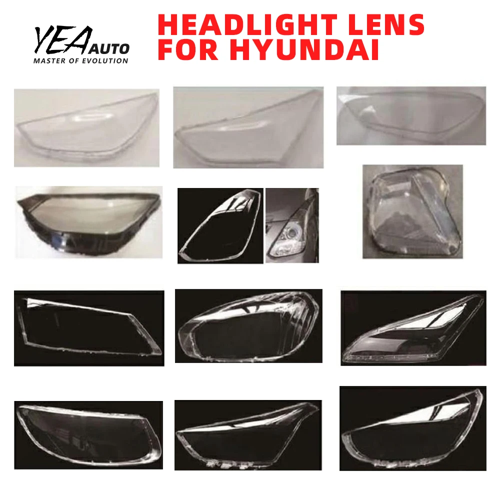 product car headlight glass lampshade cover lens for hyundai tucson sonata elantra accent creta light shade lens cover housing back base-33