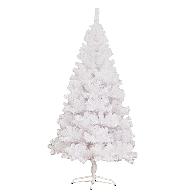 Sevenlots 180cm christmas tree artificial white PVC metal stand