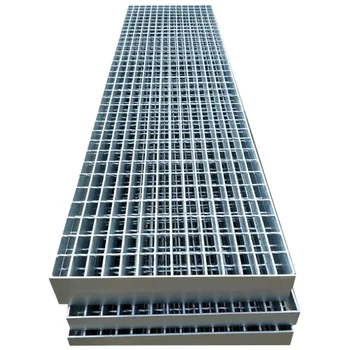 Industrial Durable Carbon Steel Zinc Coated Floor Drainage Grate Prefabricated Warehouse Workshop Walkway Supplier