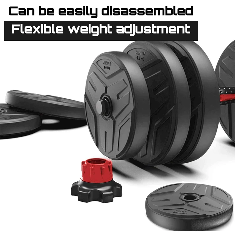 В наличии 552 Регулируемый домашний тренажерный зал оборудование фитнес вес 24 кг 40 90lb гантели