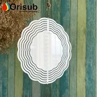 Personalized aluminum metal white plain sublimation wind spinner for garden decoration