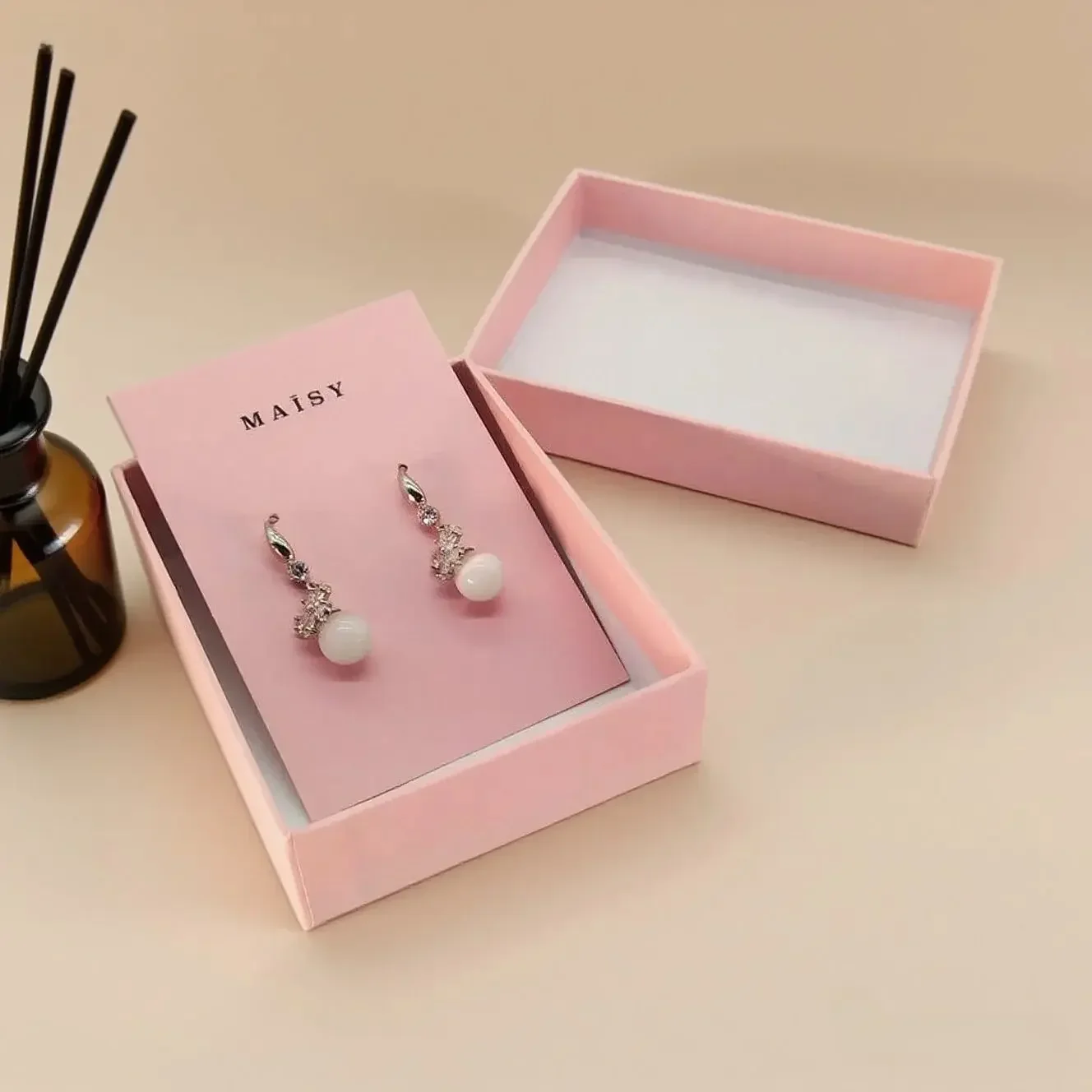 Luxury Custom Earring Display Cards | Premium Jewelry Showcase Cards with Debossed Logo  